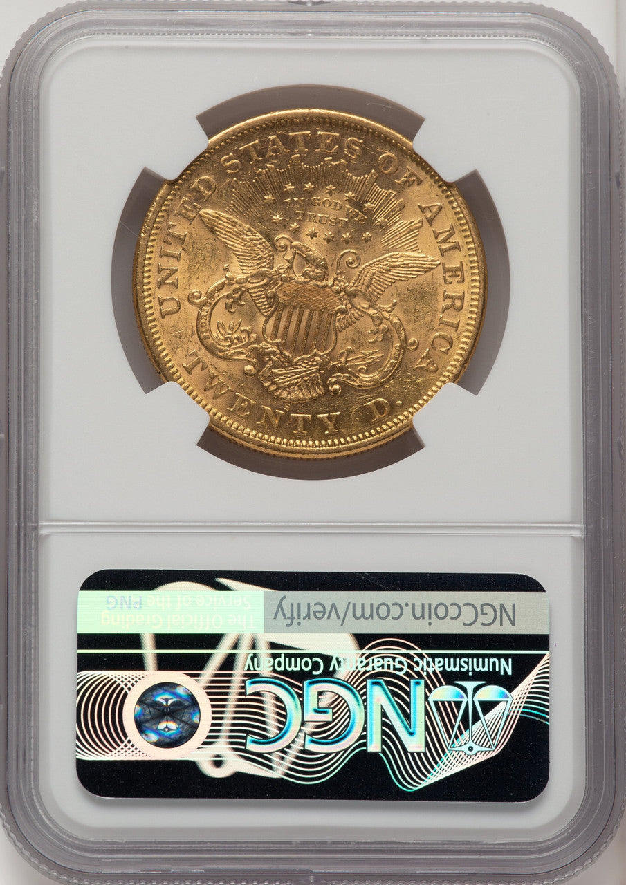 1873-S $20 OPEN 3 Liberty Double Eagle NGC AU58 (771041016)