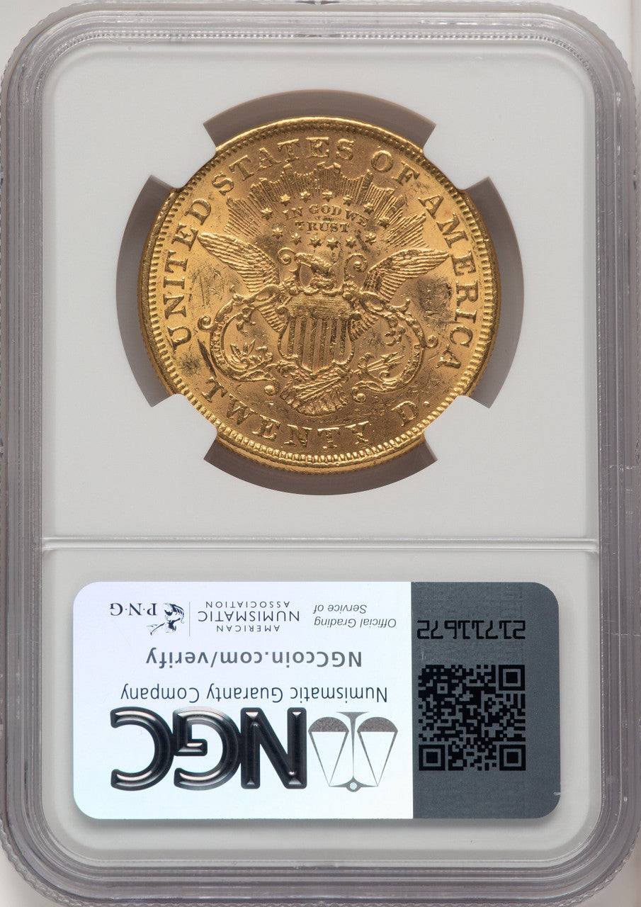 1874 $20 Liberty Double Eagle NGC MS60 (772838005)