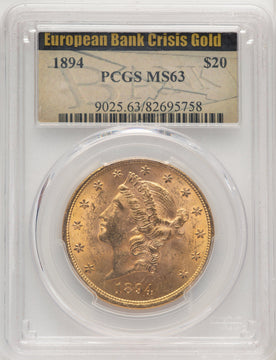 1894 $20 Liberty Double Eagle PCGS MS63 (773043001)