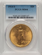 1914-S $20 Saint-Gaudens Double Eagle PCGS MS64 (506833021)