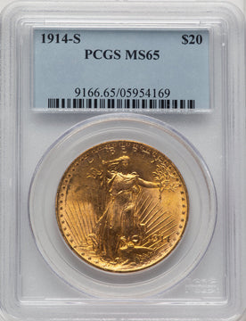 1914-S $20 Saint-Gaudens Double Eagle PCGS MS65 (505886028)