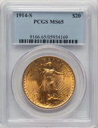1914-S $20 Saint-Gaudens Double Eagle PCGS MS65 (505886028)