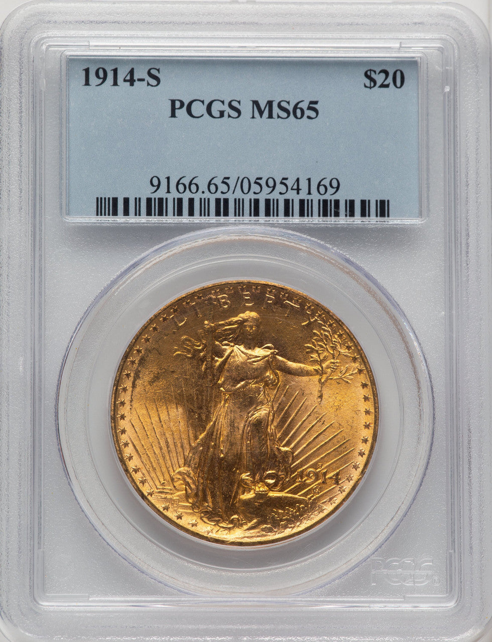 1914-S $20 Saint-Gaudens Double Eagle PCGS MS65 (505886028)