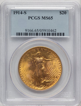 1914-S $20 Saint-Gaudens Double Eagle PCGS MS65 (505886098)