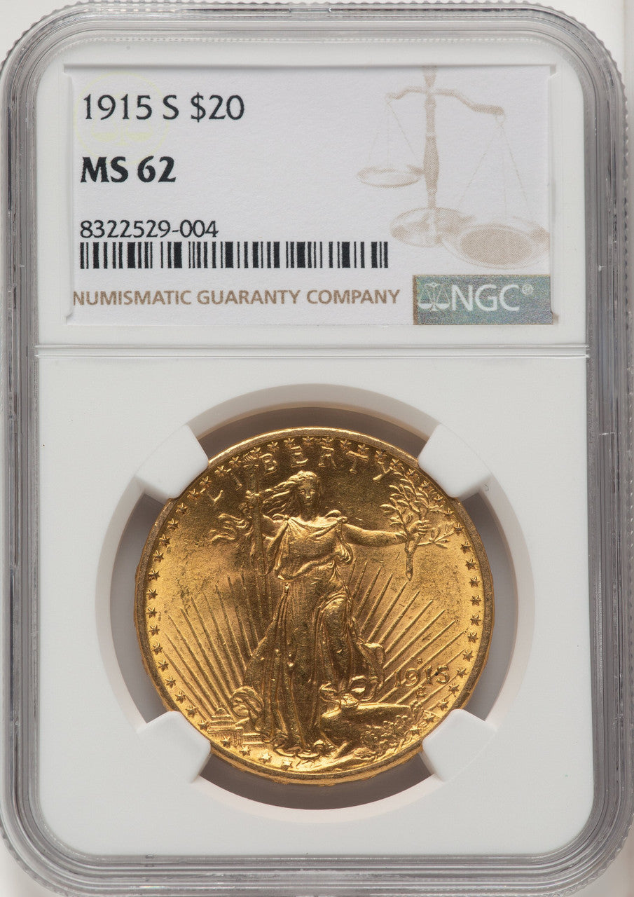 1915-S $20 Saint-Gaudens Double Eagle NGC MS62 (572258047)