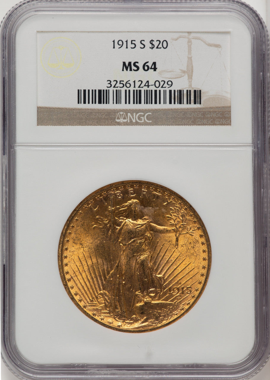 1915-S $20 Saint-Gaudens Double Eagle NGC MS64 (505886101)