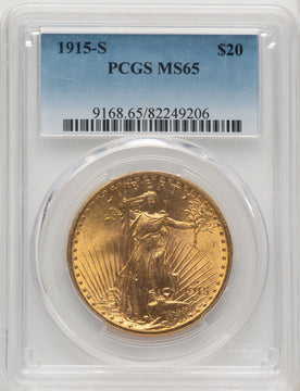 1915-S $20 Saint-Gaudens Double Eagle PCGS MS65 (505886094)