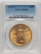 1915-S $20 Saint-Gaudens Double Eagle PCGS MS65 (505886103)