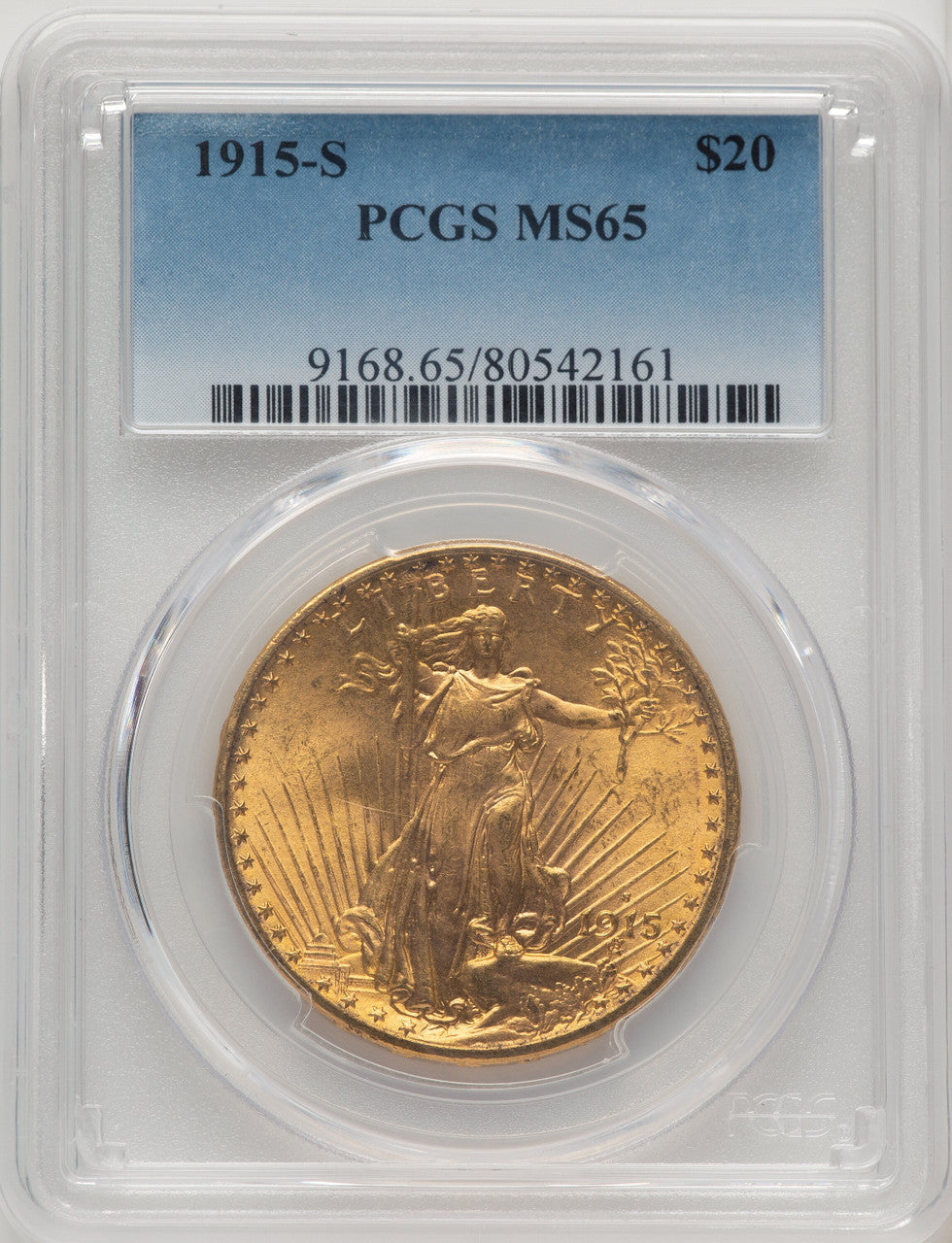 1915-S $20 Saint-Gaudens Double Eagle PCGS MS65 (505886103)