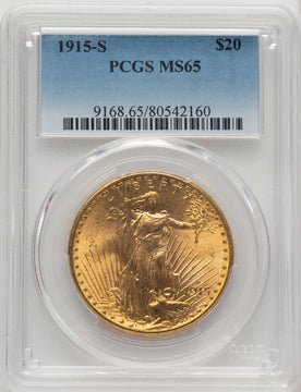 1915-S $20 Saint-Gaudens Double Eagle PCGS MS65 (505886102)