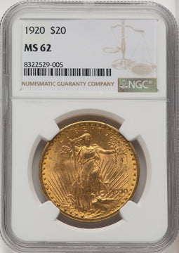 1920 $20 Saint-Gaudens Double Eagle NGC MS62 (572258048)