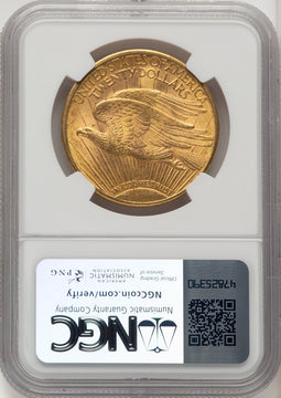 1920 $20 Saint-Gaudens Double Eagle NGC MS62 (572258048)