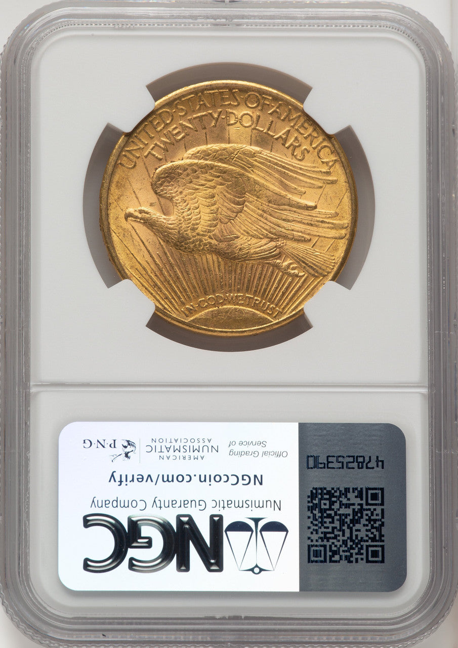 1920 $20 Saint-Gaudens Double Eagle NGC MS62 (572258048)
