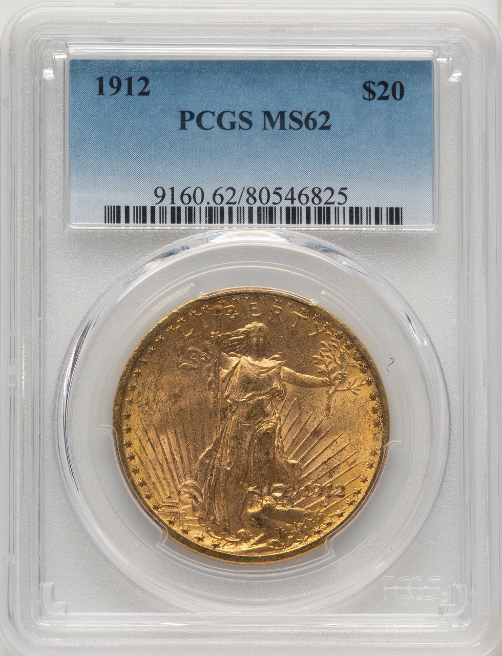 1912 $20 Saint-Gaudens Double Eagle PCGS MS62 (505886108)