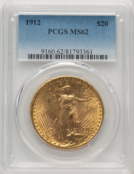 1912 $20 Saint-Gaudens Double Eagle PCGS MS62 (772673085)
