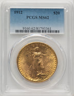 1912 $20 Saint-Gaudens Double Eagle PCGS MS62 (772673085)