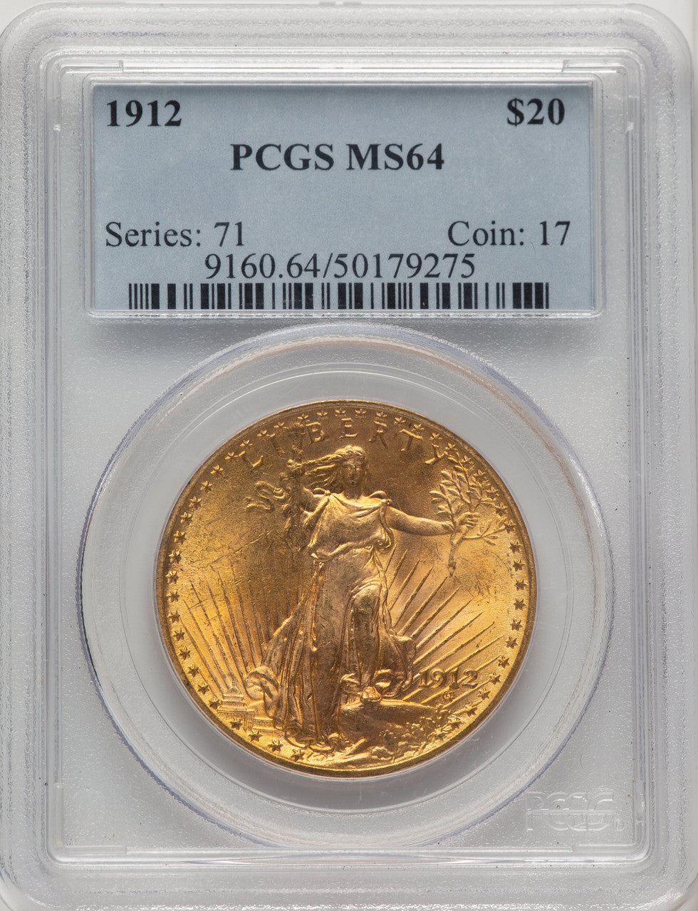 1912 $20 Saint-Gaudens Double Eagle PCGS MS64 (773039010)