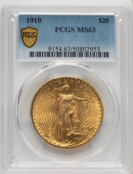 1910 $20 Saint-Gaudens Double Eagle PCGS MS63 (773273011)