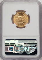 2002 $10 Quarter-Ounce Gold Eagle Mike Castle NGC MS70