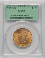 1910-D $10 Indian Eagle PCGS MS63
