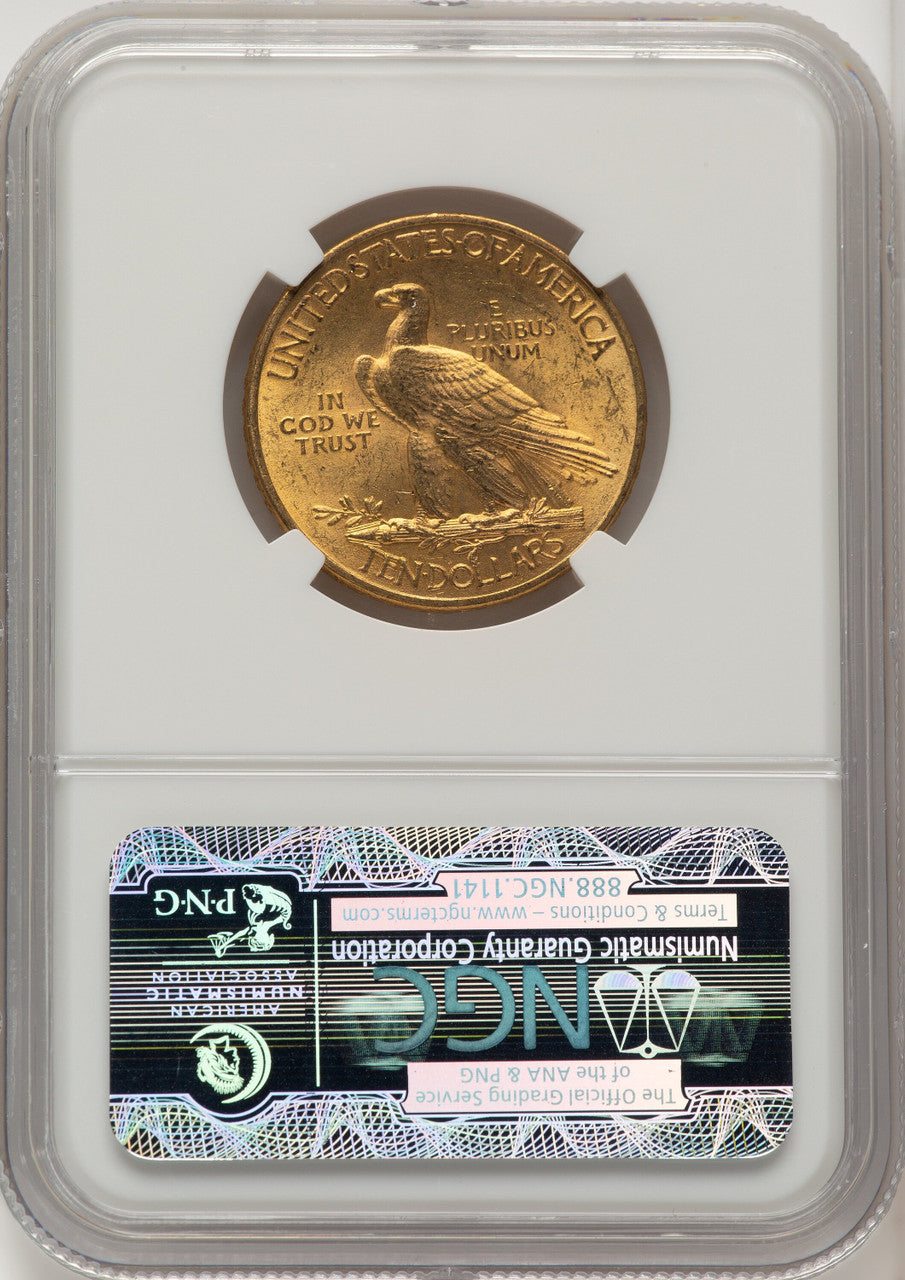 1913 $10 Brown Label Indian Eagle NGC MS63