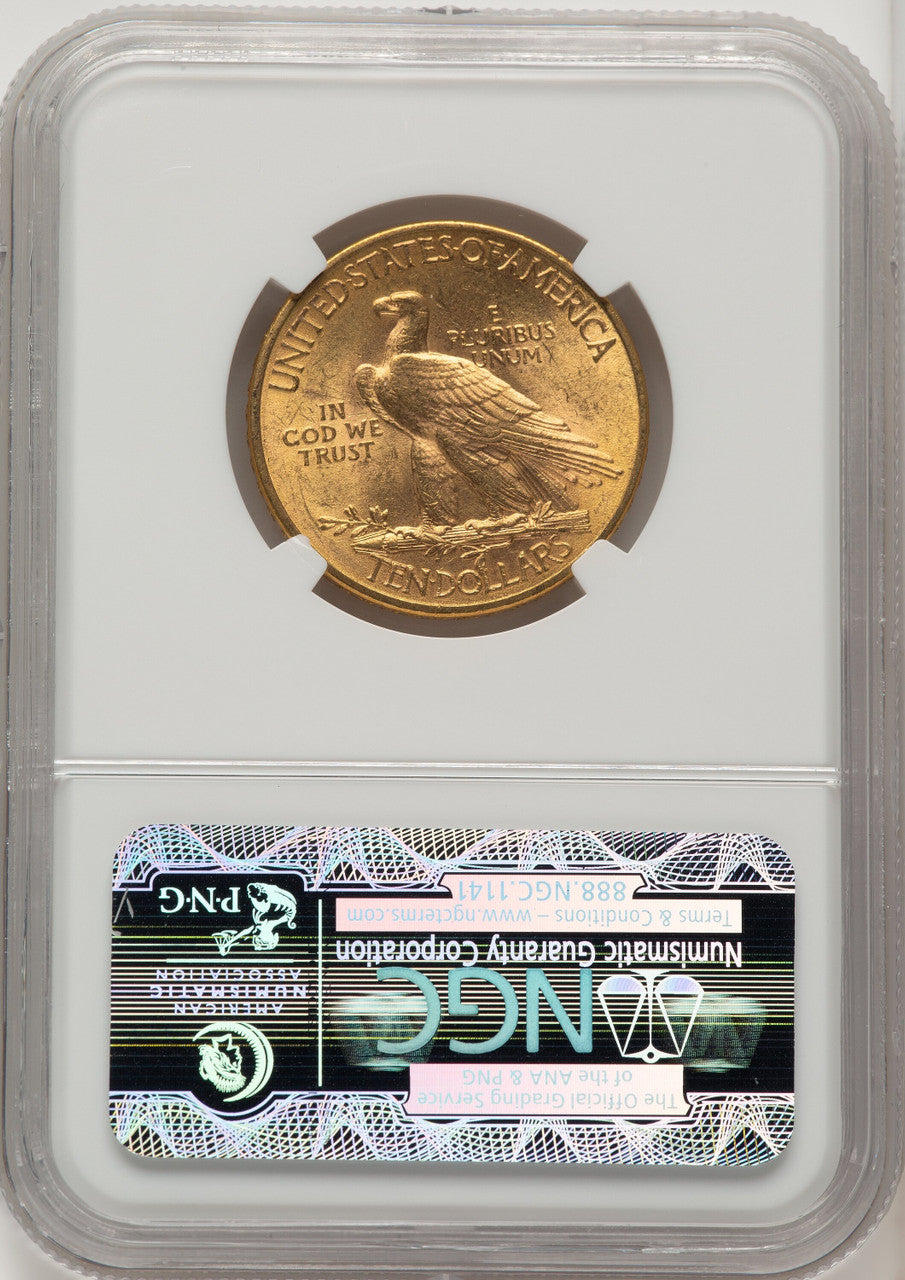 1912 $10 Brown Label Indian Eagle NGC MS63 (520064011)