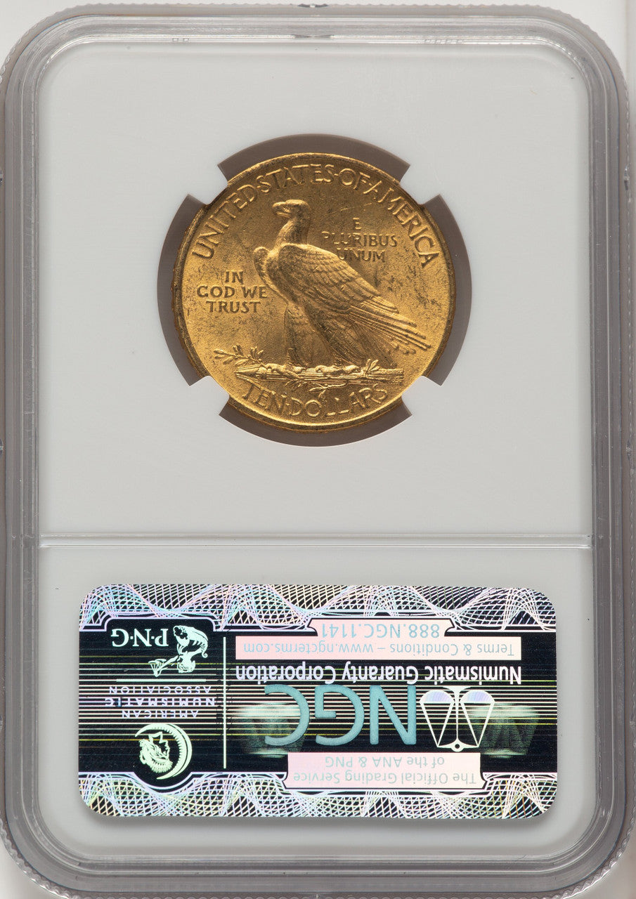 1910 $10 Brown Label Indian Eagle NGC MS63 (520064038)
