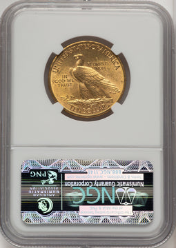 1910 $10 Brown Label Indian Eagle NGC MS63
