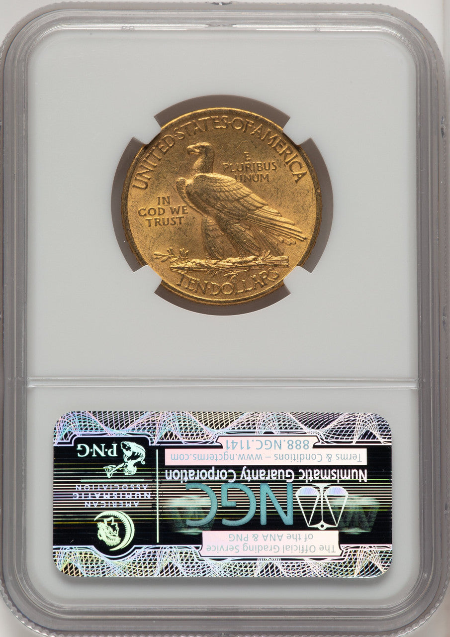 1910 $10 Brown Label Indian Eagle NGC MS63 (520064036)