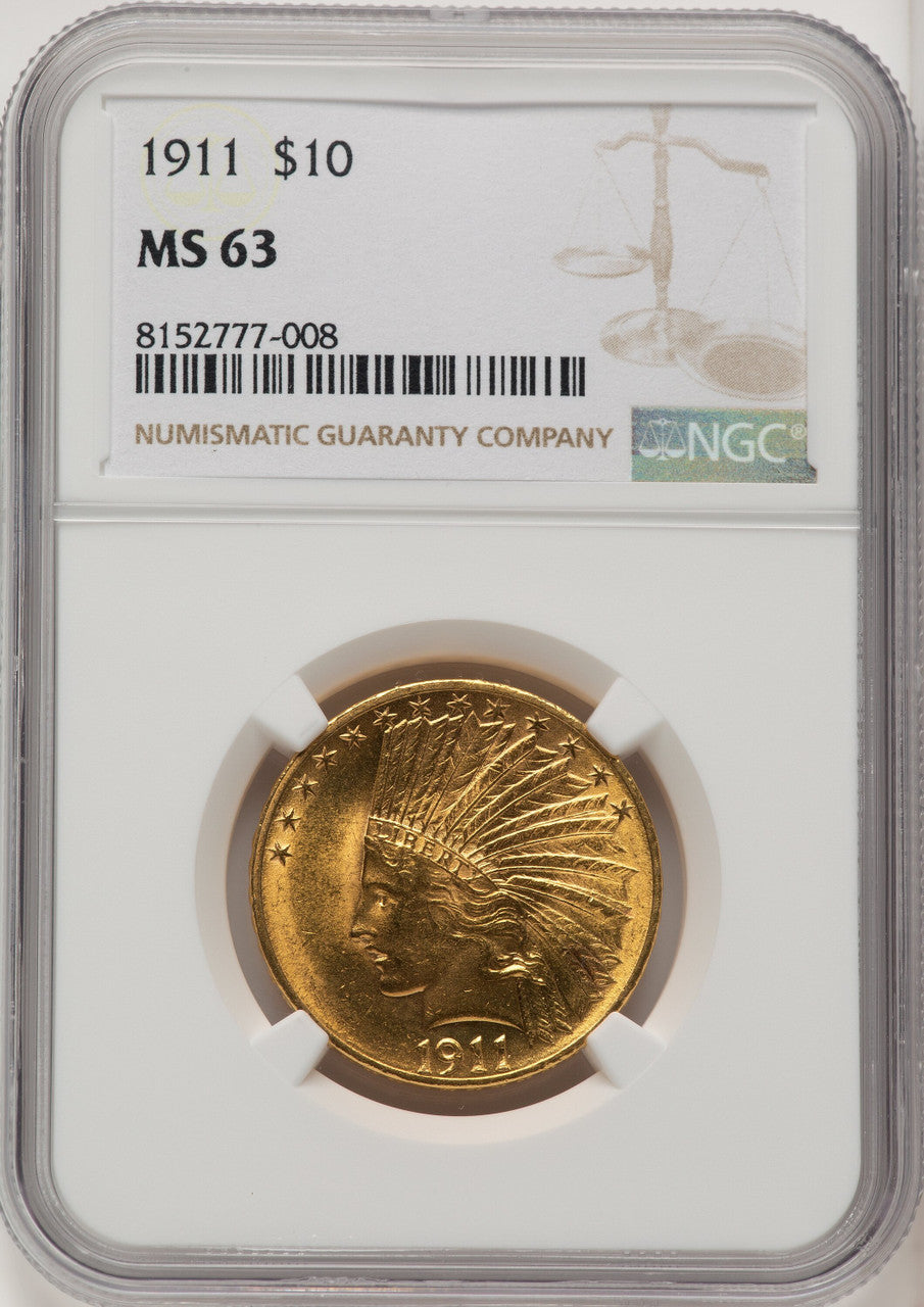 1911 $10 Indian Eagle NGC MS63 (177037001)