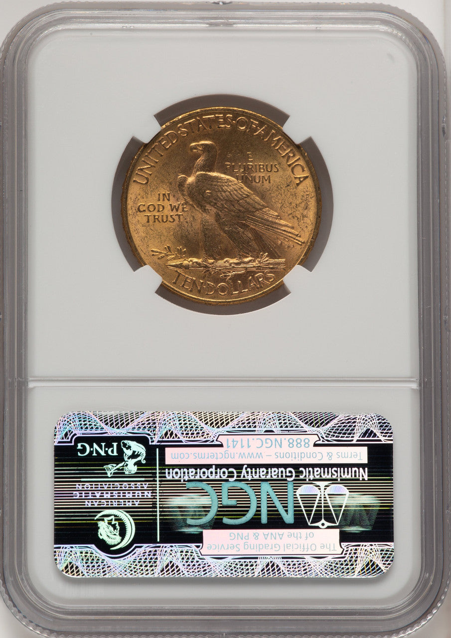 1911 $10 Brown Label Indian Eagle NGC MS63