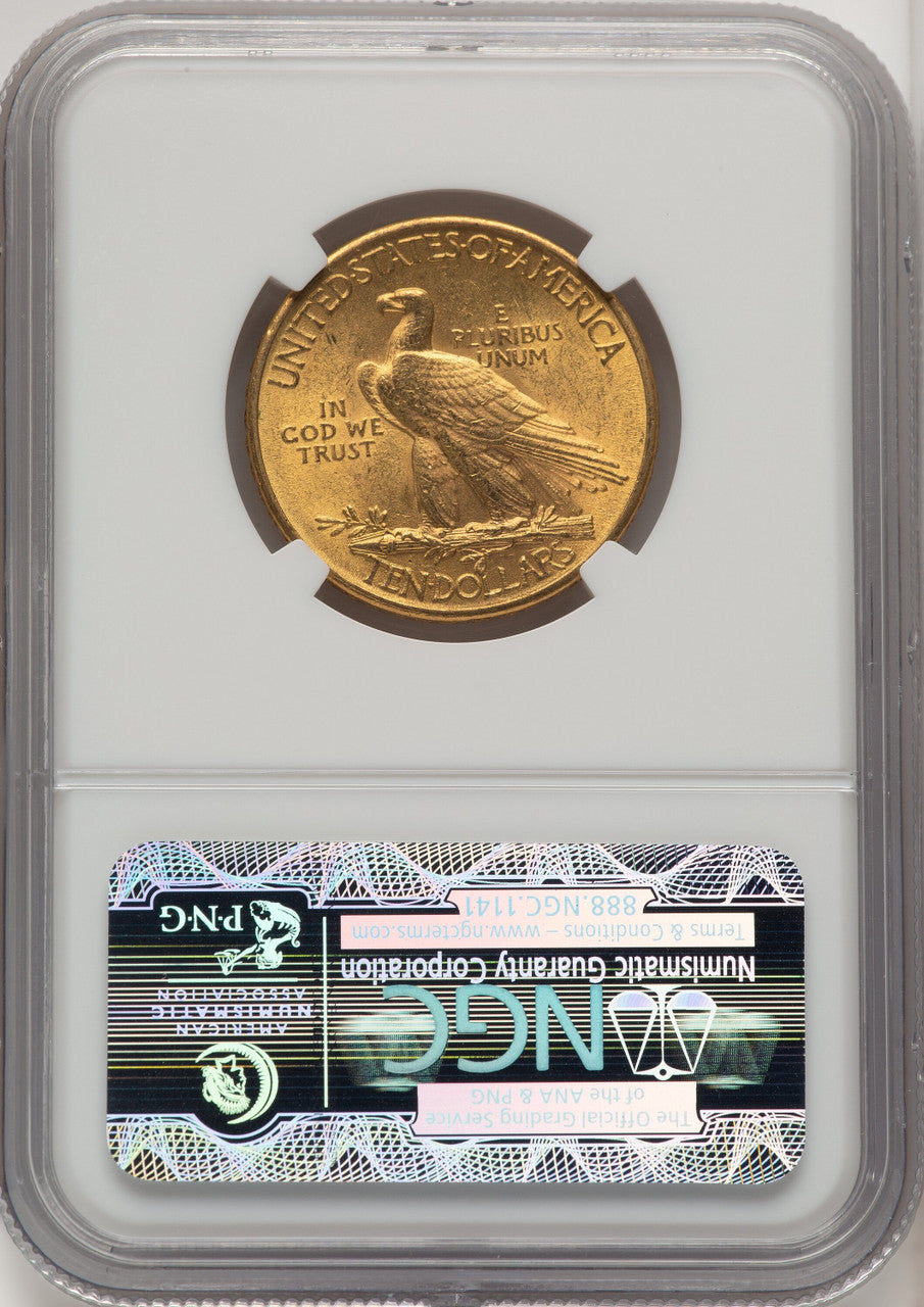 1912 $10 Brown Label Indian Eagle NGC MS63