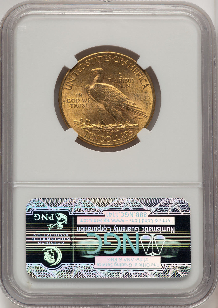 1912 $10 Brown Label Indian Eagle NGC MS63 (520064010)