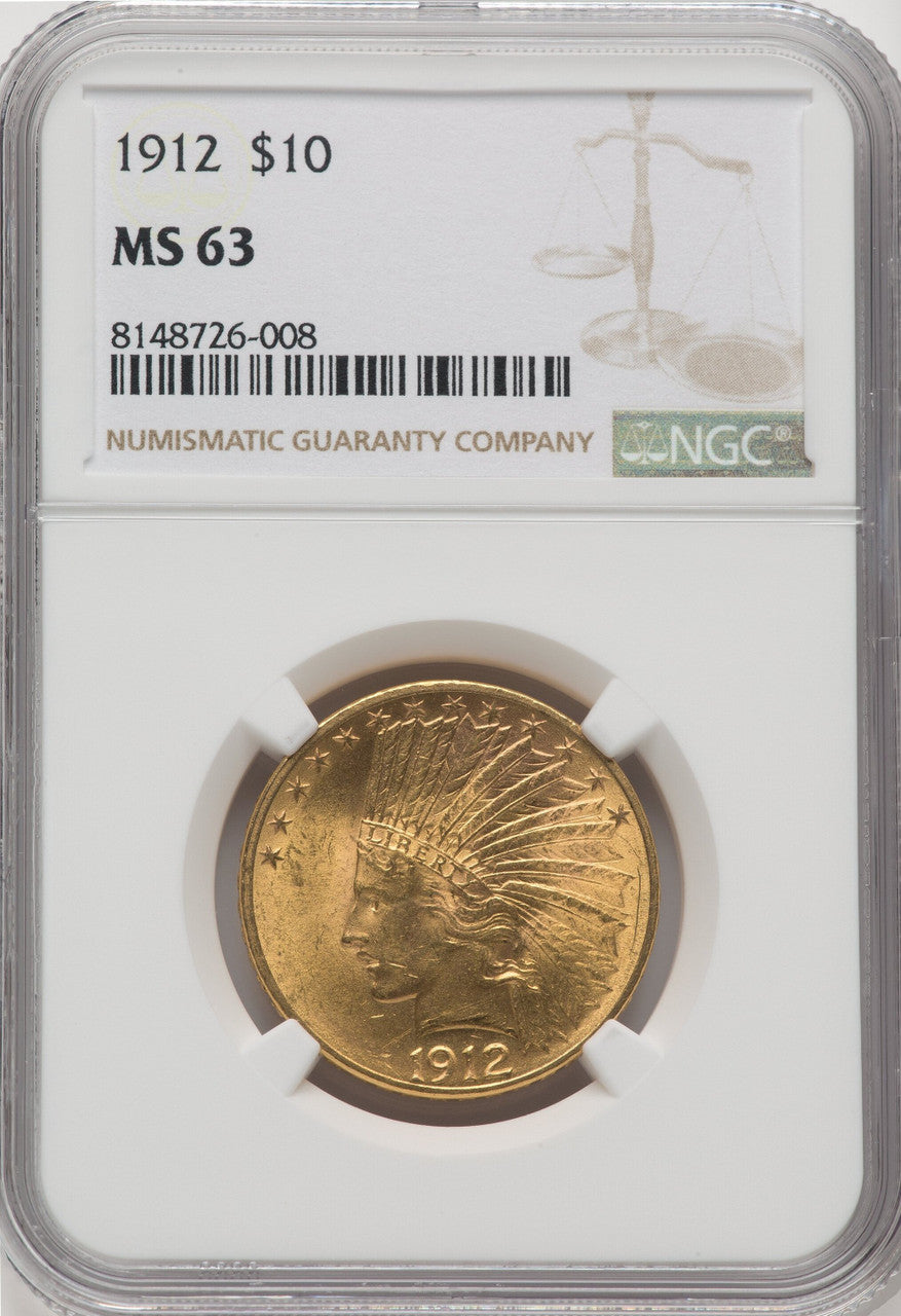 1912 $10 Indian Eagle NGC MS63 (572023001)