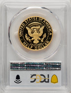 2014-W 50C Kennedy Gold 50th Anniversary Blue Gradient Proof Kennedy Half Dollar PCGS PR70 (773335001)
