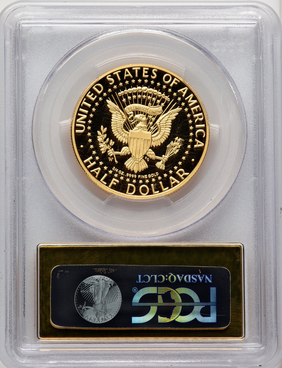 2014-W 50C Kennedy Gold 50th Anniversary First Strike FS Gold Foil Proof Kennedy Half Dollar PCGS PR70