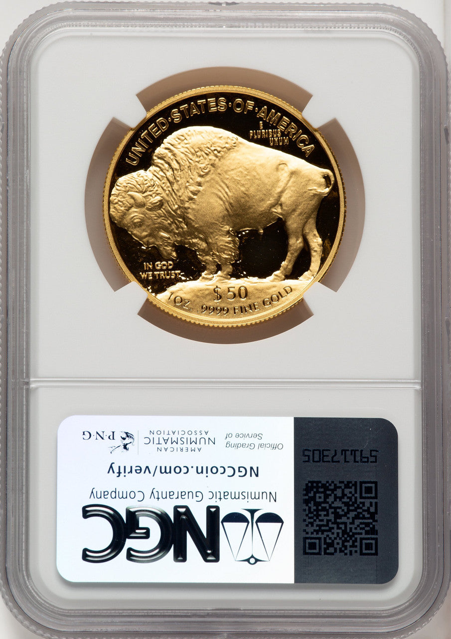 2021-W G$50 Gold Buffalo DCAM Mike Castle Congressional Series NGC PF70
