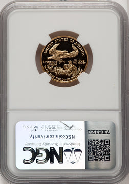 2001-W $10 Quarter-Ounce Gold Eagle Brown Label NGC PF70 (768397121)