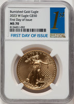 2023-W Burnished Gold Eagle 1 oz FDI 1ST NGC MS70 (765922013)
