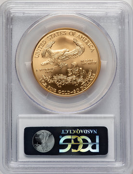 2007-W $50 One-Ounce Gold Eagle Blue Gradient PCGS SP70