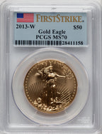 2013-W $50 One-Ounce Gold Eagle PCGS SP70 (772516008)
