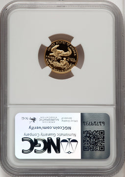 1993-P $5 Tenth-Ounce Gold Eagle Brown Label NGC PF70 (519589040)