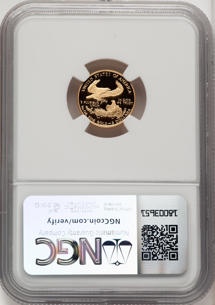 1996-W $5 Tenth-Ounce Gold Eagle Brown Label NGC PF70 (771693003)