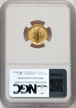 2016-W 10C Mercury Dime 100th Anniversary Gold Centennial Brown Label Modern Commemoratives NGC MS70