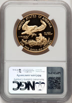 1987-W $50 One-Ounce Gold Eagle Brown Label NGC PF70 (519589036)