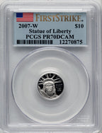 2007-W Platinum American Eagle 4-Coin Set FS Flag PCGS PR70