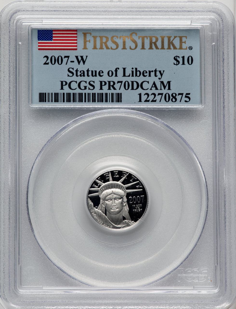 2007-W Platinum American Eagle 4-Coin Set FS Flag PCGS PR70
