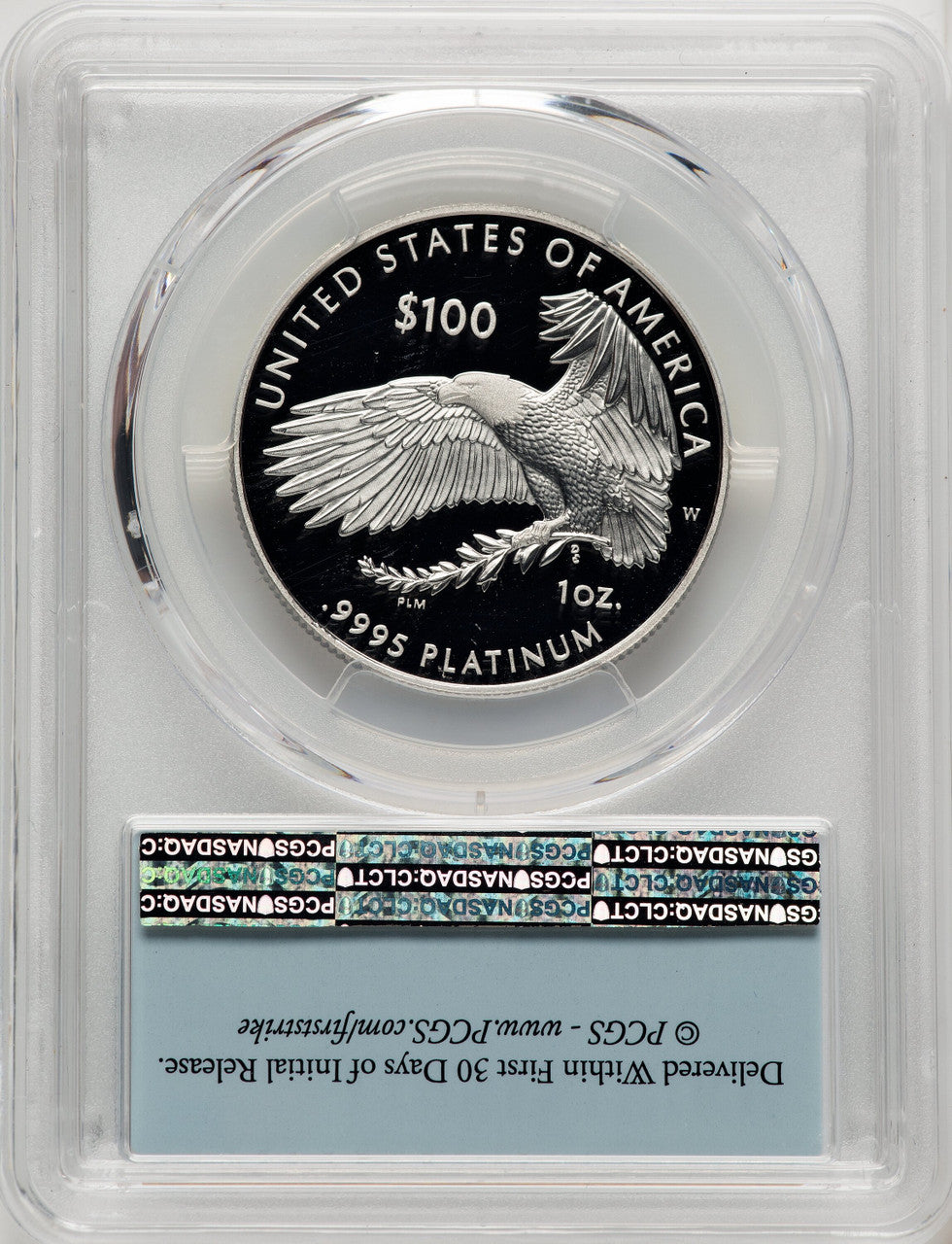 2020-W $100 One Ounce Platinum Eagle Happiness First Strike PRDC FS Flag PCGS PR70 (520203054)