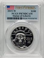 2015-W $100 One-Ounce Platinum Eagle First Strike FS Flag PCGS PR70