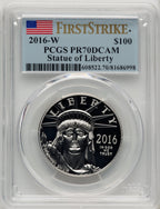 2016-W $100 One-Ounce Platinum Eagle First Strike FS Flag PCGS PR70